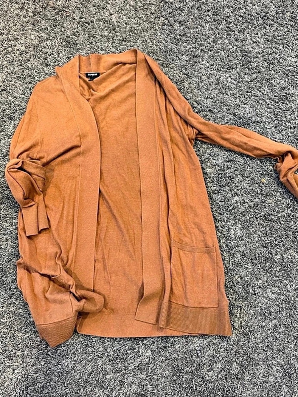 Express Brown Open Front Cardigan